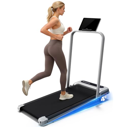 Yagud Walking Pad Treadmill for Home Office, Portable Under Desk Treadmill with Remote Control and LED Display, Walking Jogging Running Machine for Home